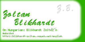zoltan blikhardt business card
